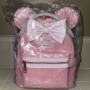 Disney Loungefly Pink Cotton Candy Minnie Backpack